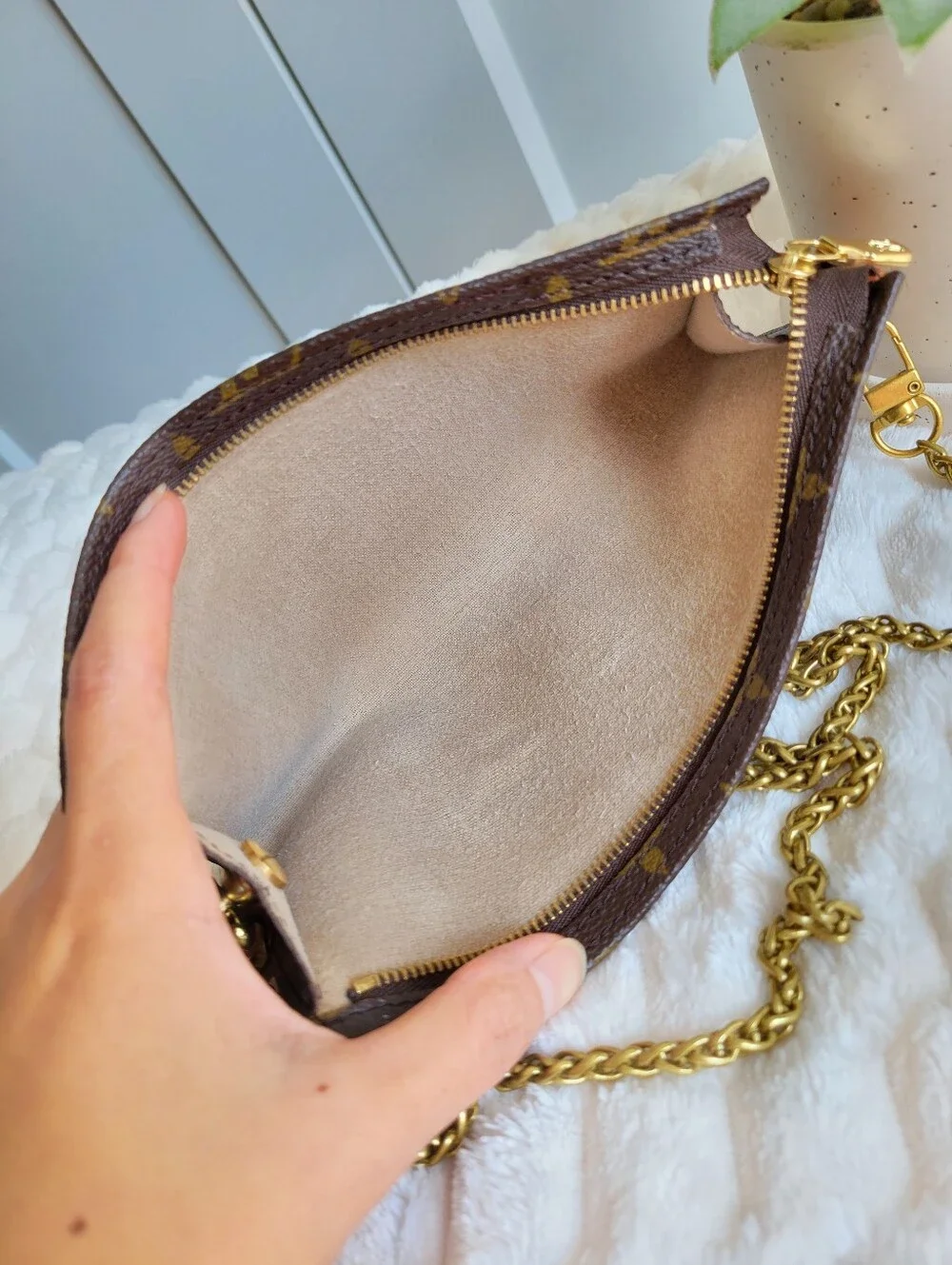 💕LOUIS VUITTON Chain Crossbody Shoulder Bag Monogram